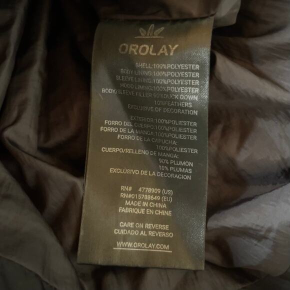 Orolay Down Puffer Coat Hoodie Mid-Length Water Repellent - Picture 11 of 13